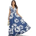 KOH KOH Womens Long Modest Floor Length Flowing Summer Print Maxi Dress