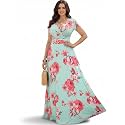 KOH KOH Womens Long Modest Floor Length Flowing Summer Print Maxi Dress