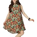 KOH KOH Womens Short Sleeveless Halter-Neck Flowy Summer Cute Mini Dress