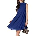 KOH KOH Womens Short Sleeveless Halter-Neck Flowy Summer Cute Mini Dress