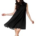KOH KOH Womens Short Sleeveless Halter-Neck Flowy Summer Cute Mini Dress