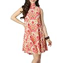 KOH KOH Womens Short Sleeveless Halter-Neck Flowy Summer Cute Mini Dress
