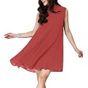 KOH KOH Womens Short Sleeveless Halter-Neck Flowy Summer Cute Mini Dress