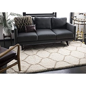 for home 5x7 feet 150 x 210 cm modern rug soft handwoven design shag collection with ivory color 5 cm pile height for living roomhome and bedroom