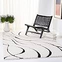 for Home 5x7 feet (150 x 210 cm) Modern Rug Soft Handwoven Design Shag Collection with Ivory Color 5 cm Pile Height for Living Room|Home and Bedroom