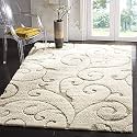 for Home 5x7 feet (150 x 210 cm) Modern Rug Soft Handwoven Design Shag Collection with Ivory Color 5 cm Pile Height for Living Room|Home and Bedroom