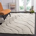 for Home &amp; Bedroom Shaggy Modern Rug Soft Handwoven Design Shag Collection with 4x6 feet (120 x 180 cm) Ivory Color 5 cm Pile Height for Living Room|Home and Bedroom