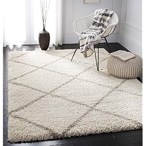 shaggy for home 10x14 feet 300 x 420 cm modern rug soft handwoven design shag collection with ivory color 5 cm pile height for living roomhome and bedroom
