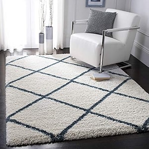 shaggy modern rug soft handwoven design shagg with 8x8 feet 240 x 240 cm ivory color 5 cm pile height for living roomhome and bedroom