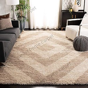 shaggy modern rug soft handwoven design shagg with 8x8 feet 240 x 240 cm ivory color 5 cm pile height for living roomhome and bedroom