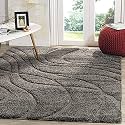 Shaggy Modern Rug Soft Handwoven Design shagg with 8x8 feet (240 x 240 cm) Ivory Color 5 cm Pile Height for Living Room|Home and Bedroom