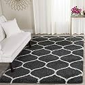 Shaggy Modern Rug Soft Handwoven Design shagg with 8x8 feet (240 x 240 cm) Ivory Color 5 cm Pile Height for Living Room|Home and Bedroom
