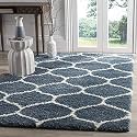 Shaggy Modern Rug Soft Handwoven for Home Shag Collection with 3x5 feet (90 x 150 cm) Ivory Color 5 cm Pile Height for Living Room|Home and Bedroom