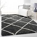Shaggy Modern Rug Soft Handwoven for Home Shag Collection with 3x5 feet (90 x 150 cm) Ivory Color 5 cm Pile Height for Living Room|Home and Bedroom