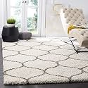 Shaggy Modern Rug Soft Handwoven for Home Shag Collection with 3x5 feet (90 x 150 cm) Ivory Color 5 cm Pile Height for Living Room|Home and Bedroom