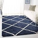 Shaggy Modern Rug Soft Handwoven Design shagg with 8x8 feet (240 x 240 cm) Ivory Color 5 cm Pile Height for Living Room|Home and Bedroom