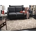Shaggy Modern Rug Soft Handwoven Design shagg with 8x8 feet (240 x 240 cm) Ivory Color 5 cm Pile Height for Living Room|Home and Bedroom