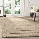 Shaggy Modern Rug Soft Handwoven for Home Shag Collection with 3x5 feet (90 x 150 cm) Ivory Color 5 cm Pile Height for Living Room|Home and Bedroom