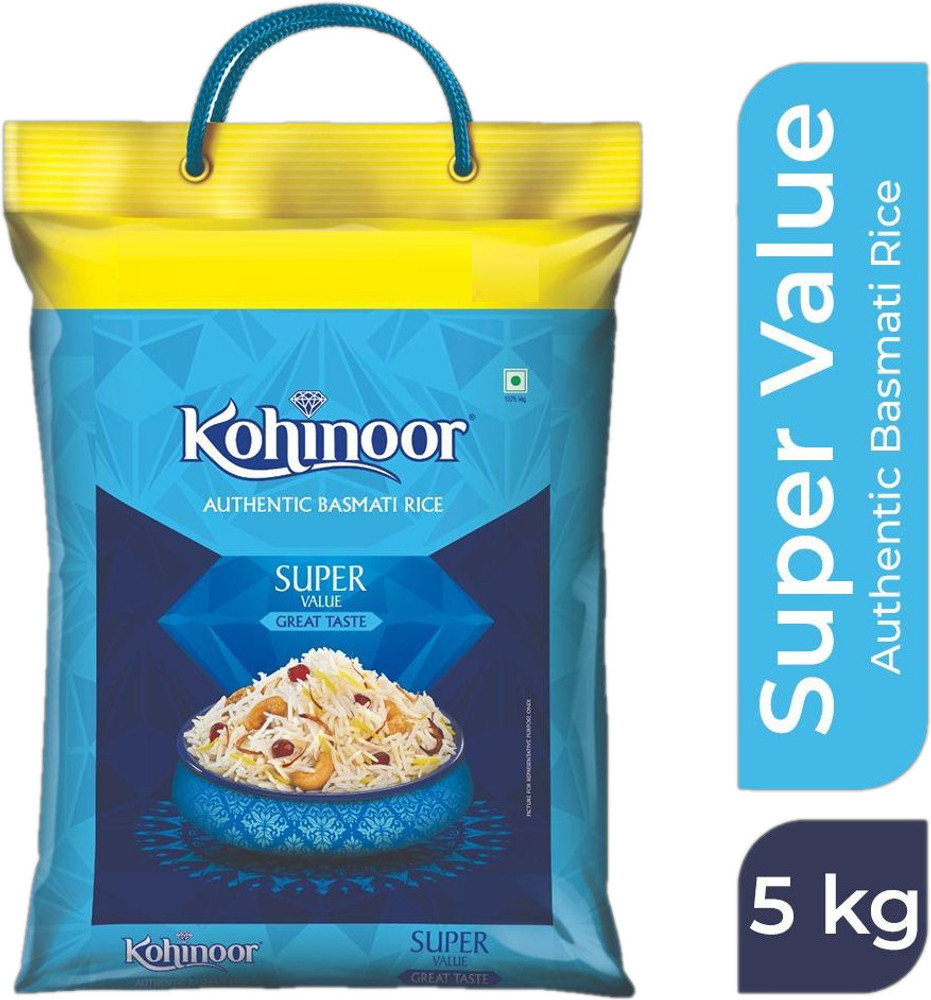 KOHINOOR Super Value Authentic Basmati Rice (Full Grain, Polished ...