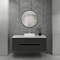Kohler Comfort Basin Combo with Square Basin in white, matt finish mirror, Pillar cock tap and chrome finish drain