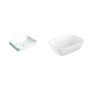 kohler forefront rectangular vessel basin without deck white 5373in-0