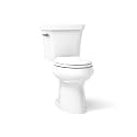 Kohler K-3999-0 Highline Comfort Height Two-piece Elongated 1.28 Gpf Toilet with Class Five Flushing Technology And Left-hand Trip Lever, Seat Not Included, White