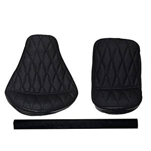 classic seat cover red lining black with backrest foam black compatible with re classic 350cc 500cc
