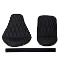 Classic Seat Cover Red Lining Black with Backrest Foam Black Compatible with RE Classic 350cc 500cc