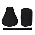 Black Small Check Seat Cover with Back Rest Foam Combo Set Compatible with RE Classic 350/500cc 2012 to 2020 Modles
