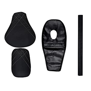 black seat cover  tank cover back rest foam combo set of 4 compatible with re classic 350500cc 2012 to 2020 models