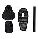 Black Seat Cover + Tank Cover +Back Rest Foam Combo Set of 4 Compatible with RE Classic 350/500cc 2012 to 2020 Models