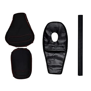 comfort black seat cover with tank coverback rest foam combo compatible with classic 350500cc 2012-2020