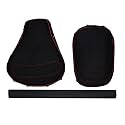 Comfort Black Seat Cover with Back Rest Foam Combo Set for Royal Enfield Classic 350/500cc