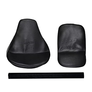 kohli bullet accessories bullet extra comfort black seat cover with back rest foam combo set for royal enfield classic 350500cc