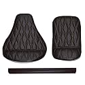 KOHLI BULLET ACCESSORIES Bullet Seat Cover Diamond Cut Design with Back Rest Foam Combo Set for Royal Enfield Classic 350/500cc