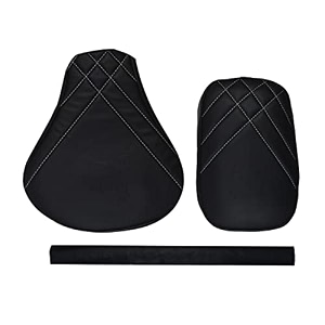 black seat cover with back rest foam combo set compatible with 2012 to 2020 modle re classic 350500cc
