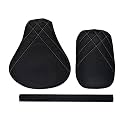Black Seat Cover with Back Rest Foam Combo Set Compatible with 2012 to 2020 Modle RE Classic 350/500cc
