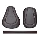 Stylish Seat Cover with Back Rest Foam Combo Compatible with Classic350/500cc (2012-2020)