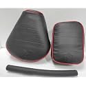 Classic Seat Cover Red Lining Black with Backrest Foam Black Compatible with RE Classic 350cc 500cc
