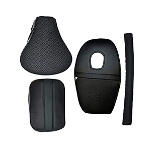 seat cover with tank cover  back rest foam combo set compatible with classic 350500cc 2012-2020 deep-green ampblack