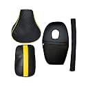 Seat Cover+ Tank Cover + Back Rest Foam Combo Compatible with Classic 350/500cc (2012-2020)(Yellow &amp;Black)