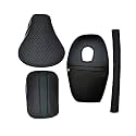 Seat Cover with Tank Cover + Back Rest Foam Combo Set Compatible with Classic 350/500cc (2012-2020) (Deep-Green &amp;Black)