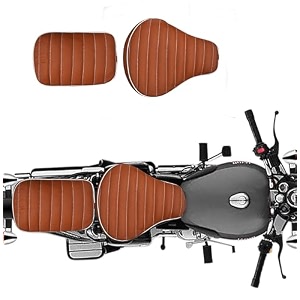 stylish classic seat cover tan  backrest foam combo compatible with classic350500cc 2012-2020