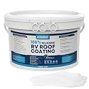 Kohree RV Roof Coating 1 Gallon, 100% Silicone RV Roof Sealant, White