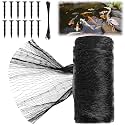 Koi Pond Netting Kit 7 x 10ft, Bird Deer Fence Netting, Durable Net Cover for Leaves, Heavy Duty Fine Mesh, Protect Fish from Blue Heron Birds, Cats & Predators, 12 Pcs Stakes & Ties Included