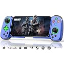 Phone Game Controller for iPhone 17/Android/PC/Switch, Play COD, Genshin,Support Streaming on PS5/Xbox/PC Console, Cloud Gaming Wireless Gamepad Joystick, Turbo/6-Axis Gyro/Dual Motor, Green Light, Blue