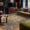 Kokia 5x7 Black and Pink Moody Vintage Boho Oriental Soft Washable Area Rug