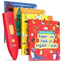 KOKODI Talking Pen Books Sets, Autism Sensory Games, Interactive Audio Sound Books Kids Learning Electronic Toys for Toddlers Kids, Early Educational Gifts Birthday Gifts for Boys Girls Age 2 3 4 5
