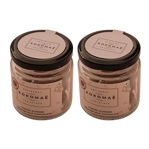 kokomae - dragees almond in milk chocolate pack of 2