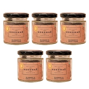 kokomae - dragees blueberry in cream cheese pack of 5